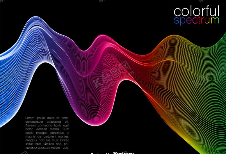 编号：15201409091829186212【酷图网】源文件下载-矢量彩色波背景