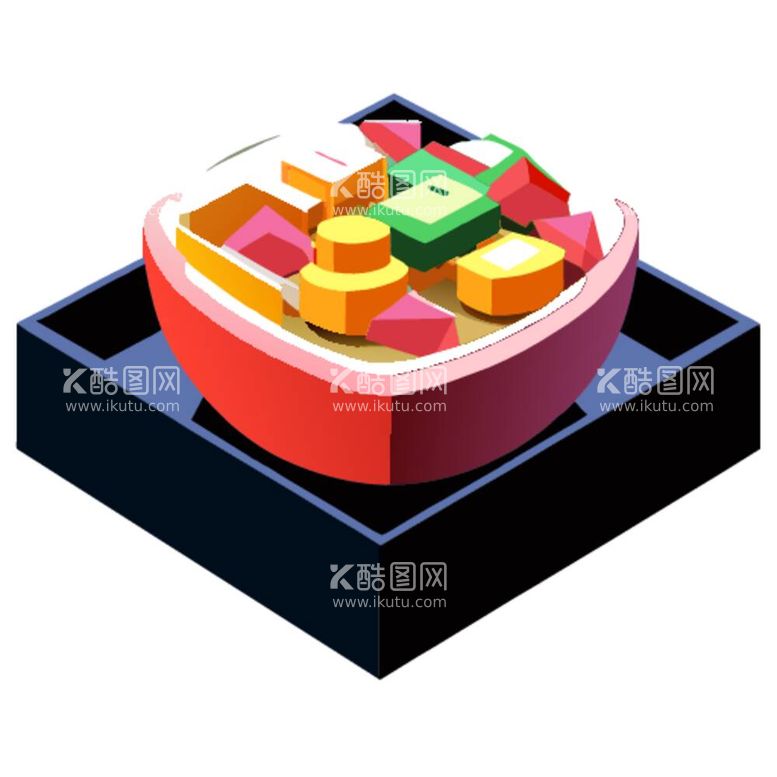 编号：79896311270403367020【酷图网】源文件下载-3D食物水果果盘