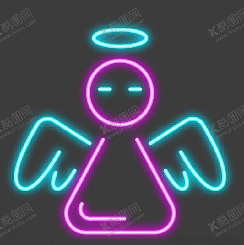 编号：33025910100356218185【酷图网】源文件下载-霓虹灯天使