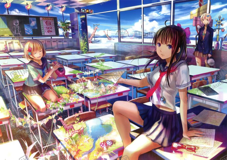 编号：87874809201611248078【酷图网】源文件下载-二次元美女手绘插画图片