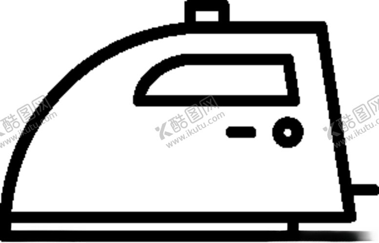 编号：10093606282018057208【酷图网】源文件下载-矢量线稿熨斗