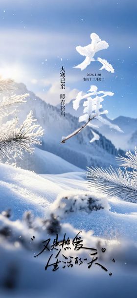 大寒节气海报
