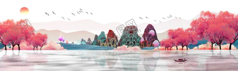 编号：41075906190049367035【酷图网】源文件下载-创意国潮装饰画图片