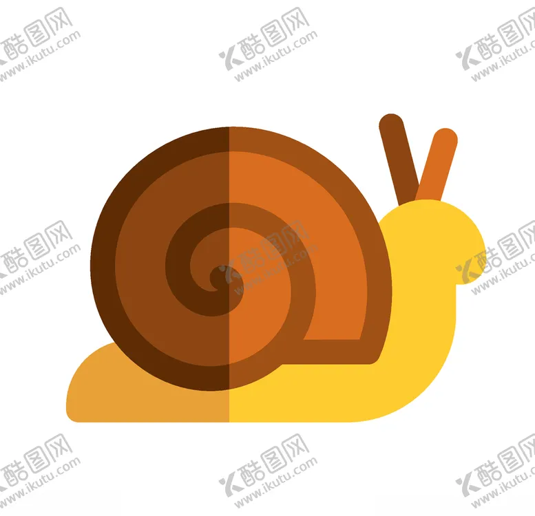 编号：69628706270130068005【酷图网】源文件下载-黄色矢量蜗牛