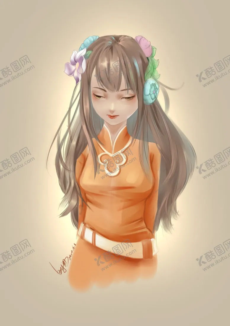 编号：25088709100052151890【酷图网】源文件下载-腼腆的女孩