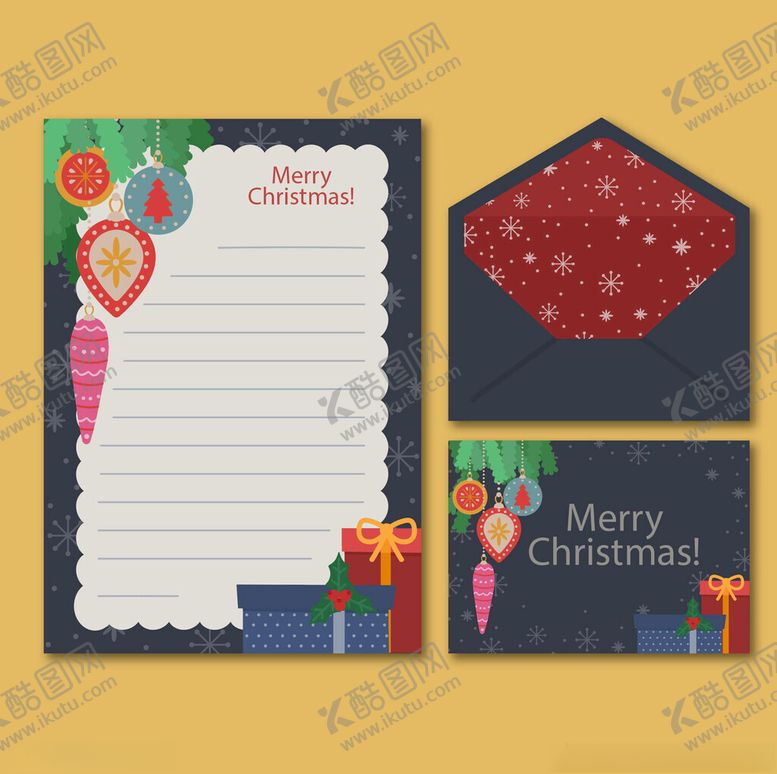 编号：49922104201945283013【酷图网】源文件下载-圣诞贺卡套装