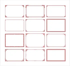 边框山水背景相字画