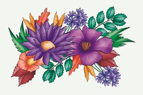 手绘鲜花