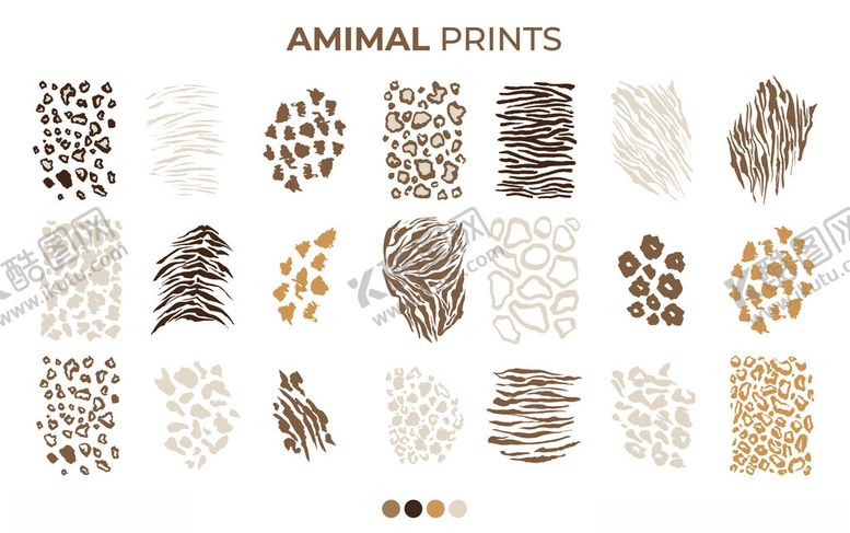 编号：64975204010907362207【酷图网】源文件下载-动物主题点状图案素材集
