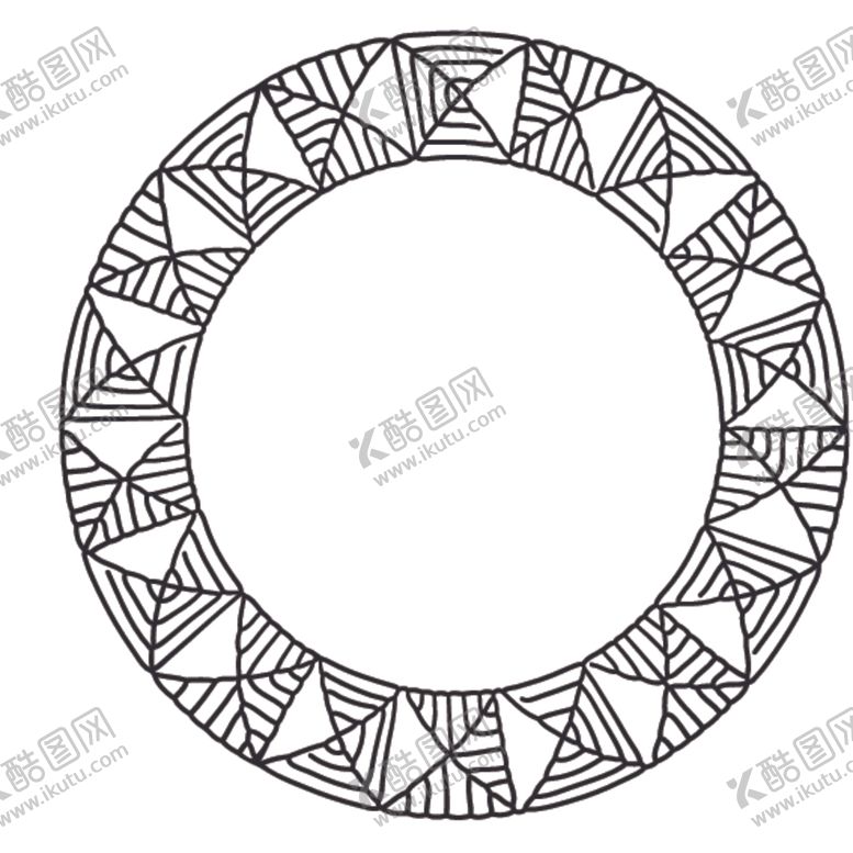 编号：16545510070301504903【酷图网】源文件下载-简笔绘画圆圈图案