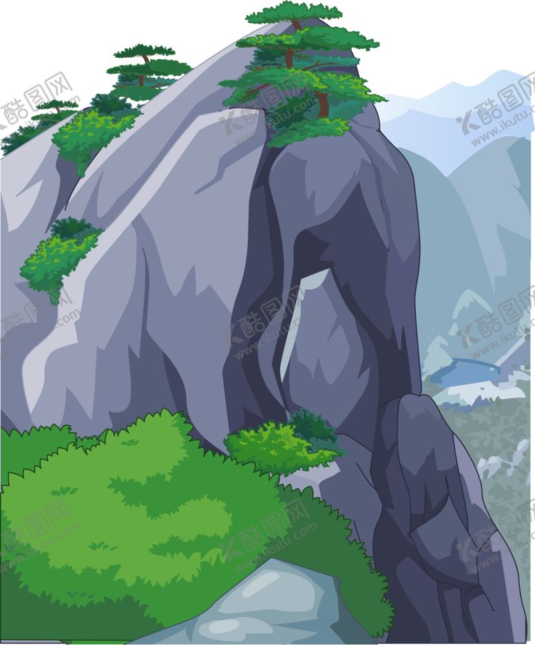 编号：12660209271606079416【酷图网】源文件下载-水墨松树