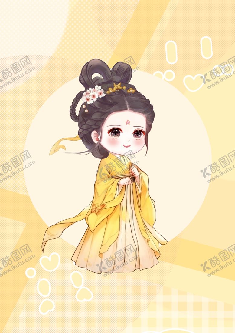 编号：56391402220255485139【酷图网】源文件下载-古风Q版女孩
