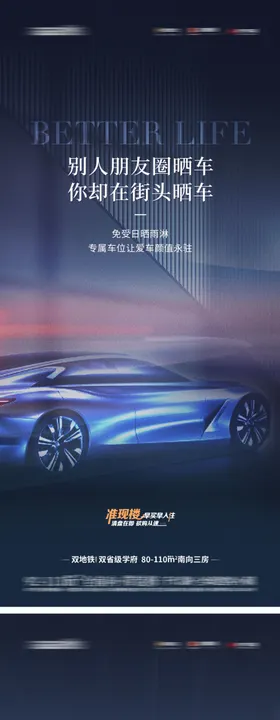 地产车位政策海报