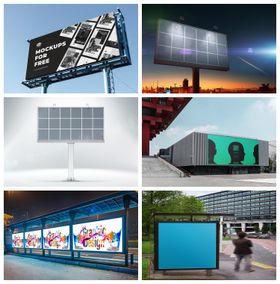 店招导视牌海报样机