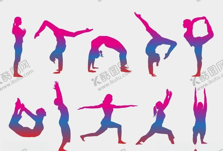 编号：57176207090219141064【酷图网】源文件下载-瑜伽剪影