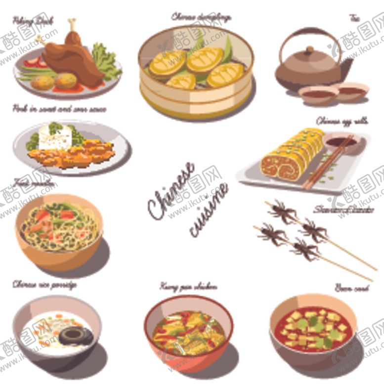 编号：92701709201407255909【酷图网】源文件下载-手绘西餐美食