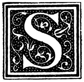 矢量英文复古装饰字母素材