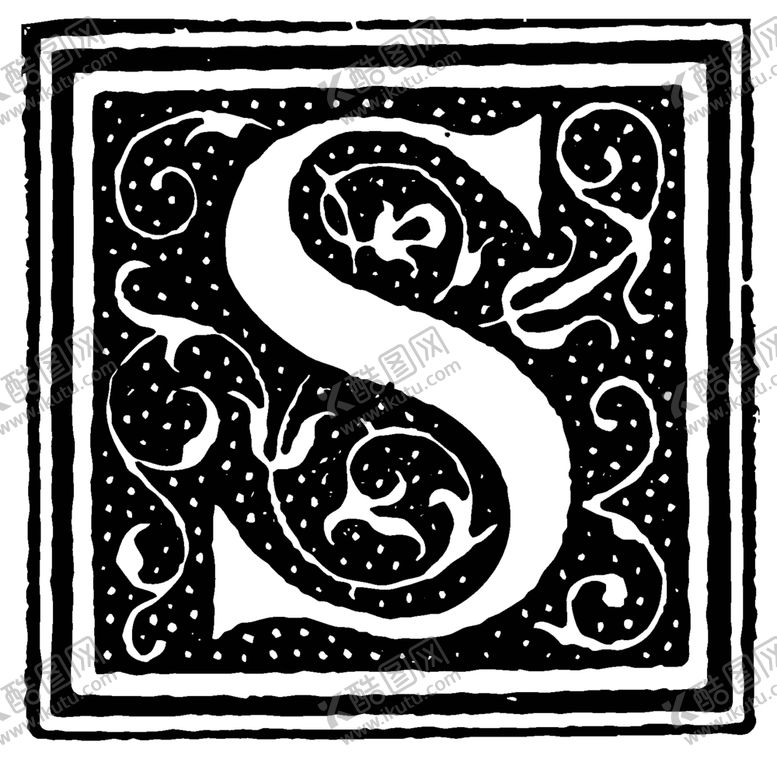 编号：68008410100048366719【酷图网】源文件下载-矢量英文复古装饰字母素材