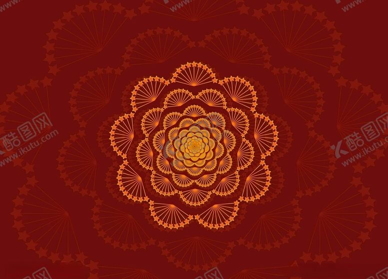 编号：19688809190756245660【酷图网】源文件下载-喜庆红色花纹