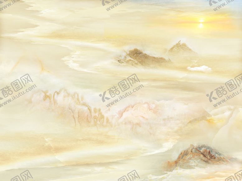 编号：55561605121452497233【酷图网】源文件下载-大理石山水背景墙