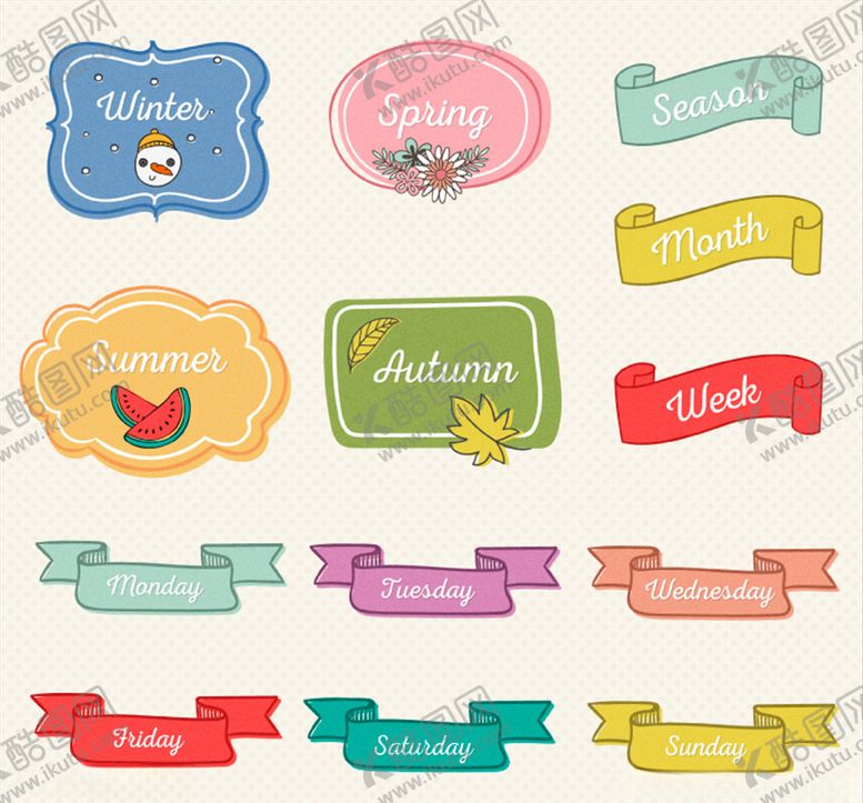 编号：32878910310838045870【酷图网】源文件下载-矢量丝带标签