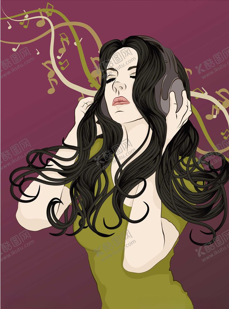 编号：96394307020121175812【酷图网】源文件下载-秀发女郎