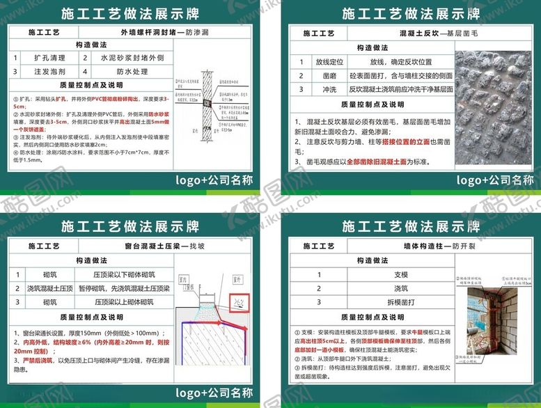 编号：62491911172351407906【酷图网】源文件下载-工地施工工法标牌