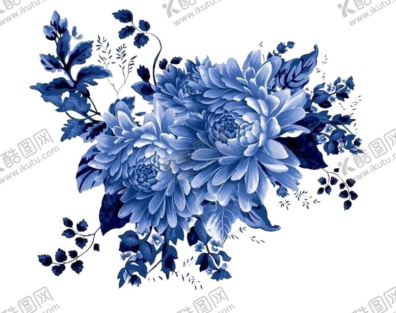编号：98218902022319137792【酷图网】源文件下载-卡通手绘水墨菊花水彩花卉   