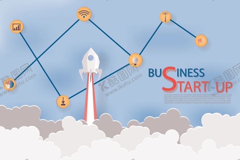 编号：49746209230321091036【酷图网】源文件下载-剪纸风格火箭