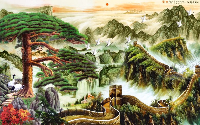 编号：10070902210547187834【酷图网】源文件下载-长城装饰画
