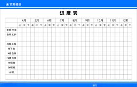 进度表