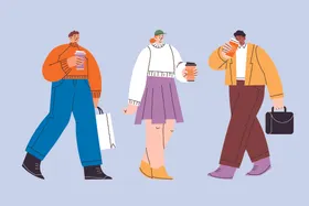 时尚行人街头潮流风采