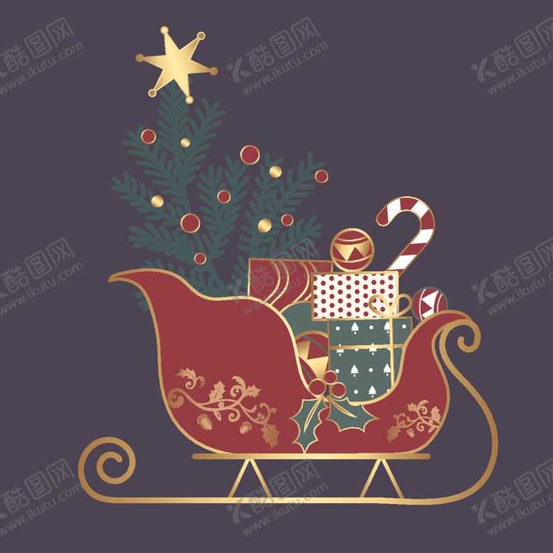 编号：51023910310412338020【酷图网】源文件下载-圣诞雪橇