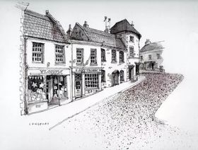 水彩建筑插画