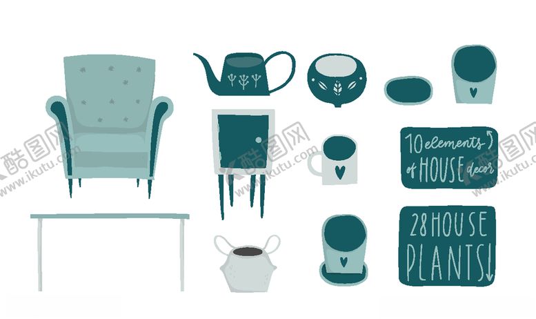 编号：93118810301006436936【酷图网】源文件下载-手绘家居家具