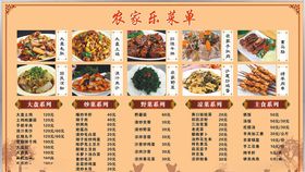 农家乐菜品菜单