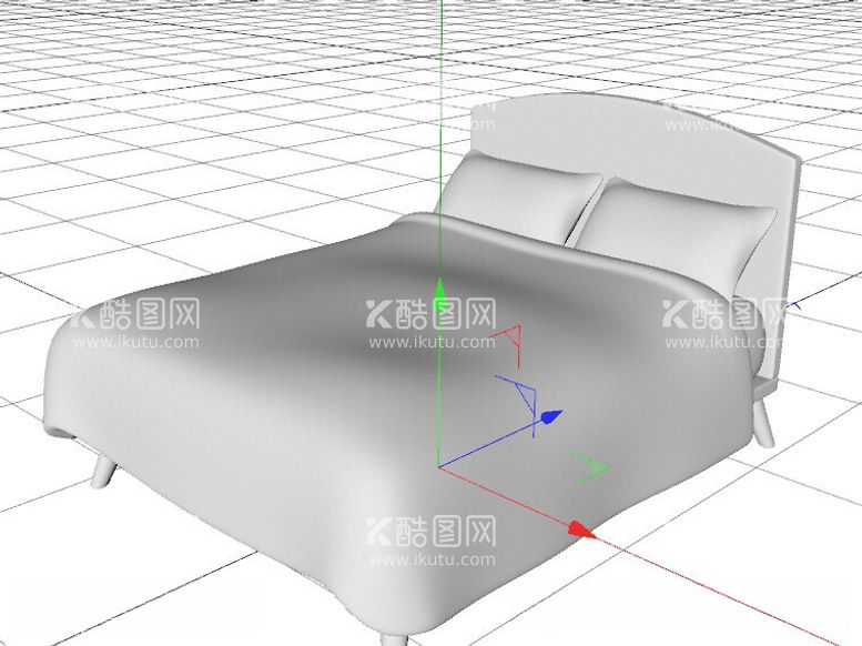 编号：25798711250711324895【酷图网】源文件下载-C4D模型双人床