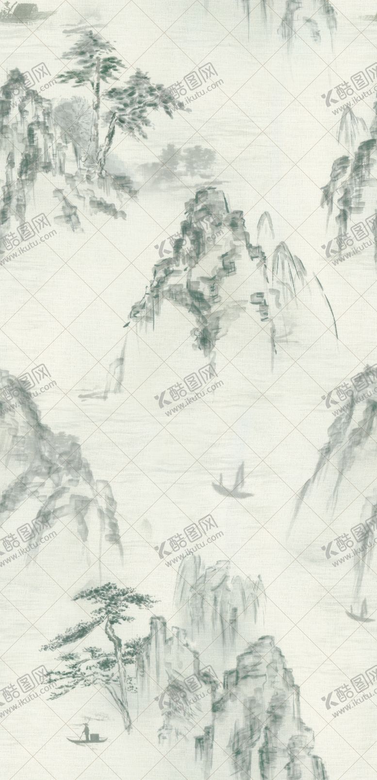 编号：64677605240625381617【酷图网】源文件下载-水墨山水淡雅写意风光