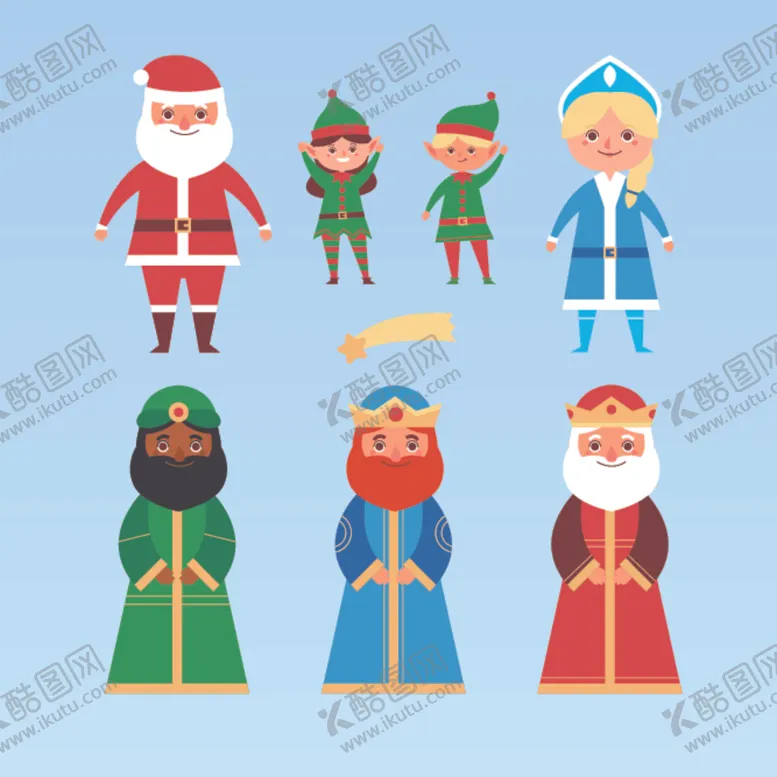 编号：77085409231156153601【酷图网】源文件下载-卡通圣诞人物