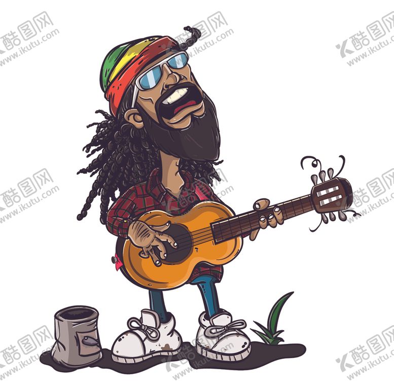 编号：92078709200127365651【酷图网】源文件下载-街头歌手创意图片