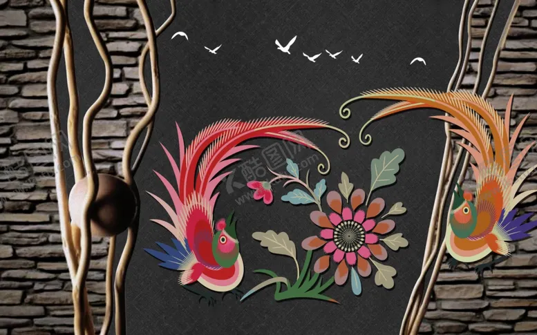 编号：39607805030134399568【酷图网】源文件下载-花鸟装饰画