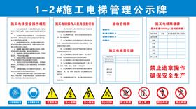 施工电梯公示牌