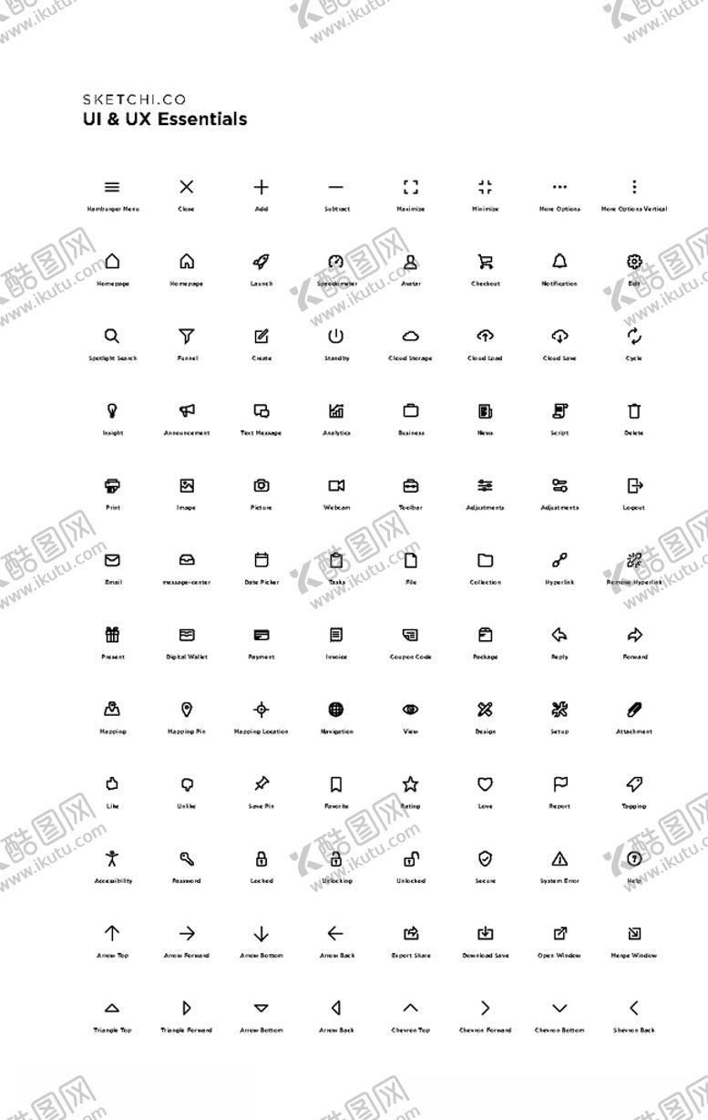 编号：35985706182350231748【酷图网】源文件下载-简易线性图标