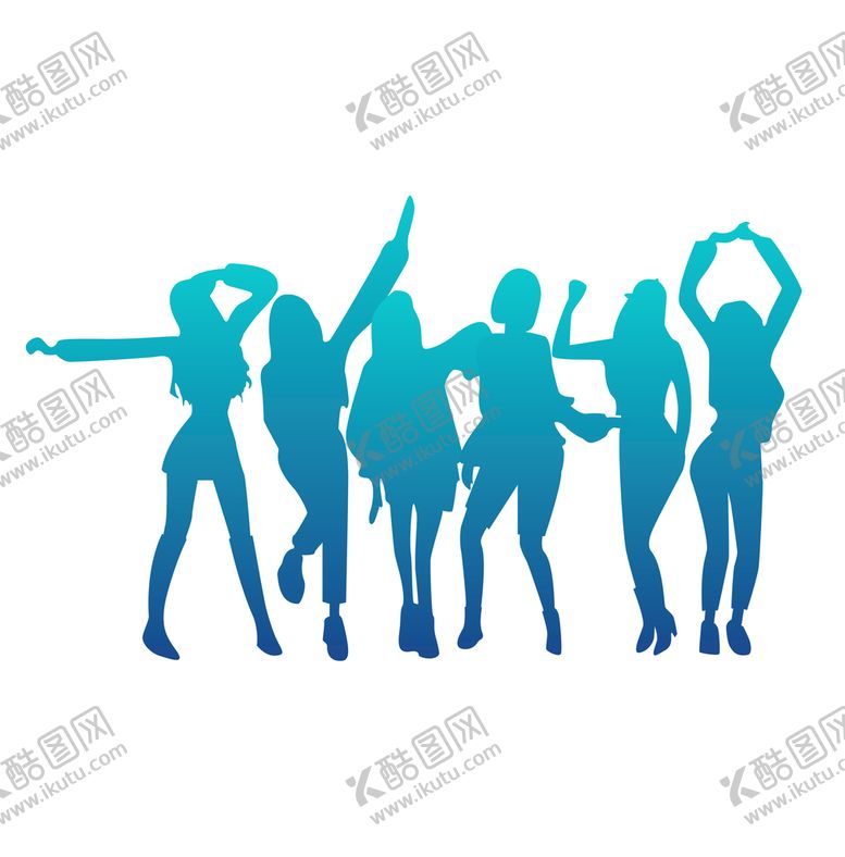 编号：26623510220425502553【酷图网】源文件下载-街舞人物剪影舞蹈女生