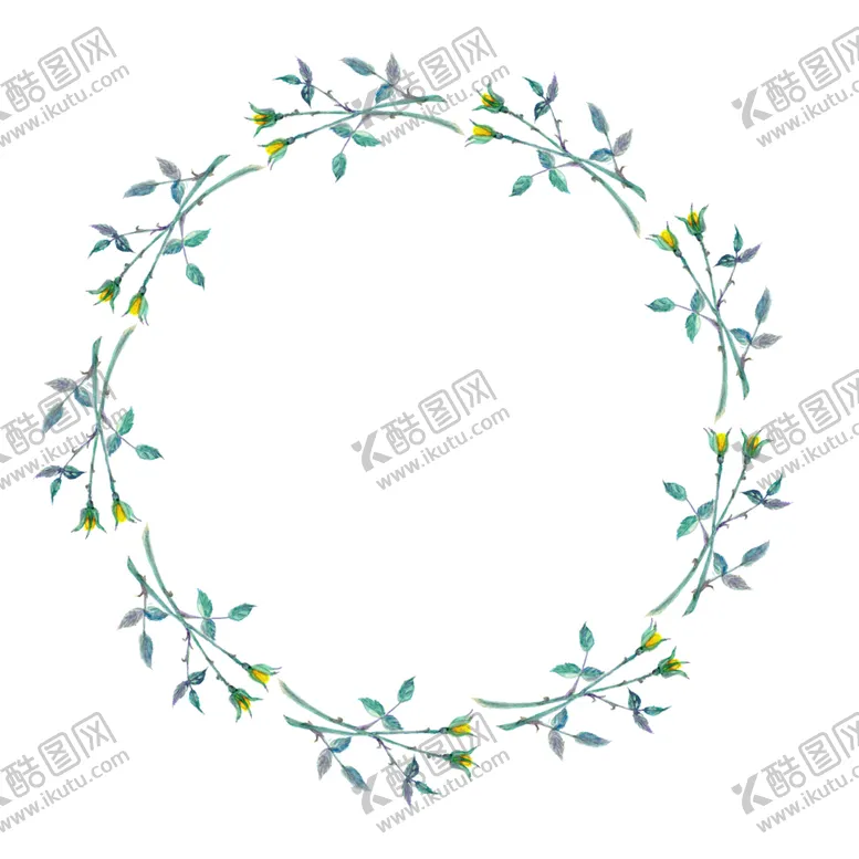 编号：11195304072028114017【酷图网】源文件下载-手绘森系边框
