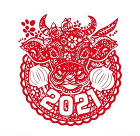 2021年牛年窗花剪纸