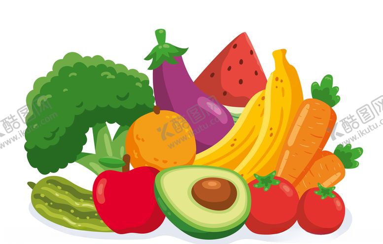 编号：85233610301357442647【酷图网】源文件下载-矢量水果蔬菜素材