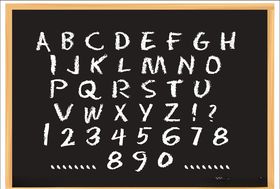 字母数字粉笔画