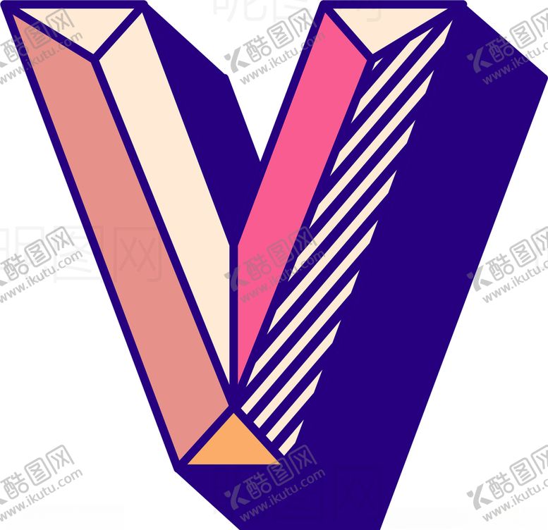 编号：15798905131119202386【酷图网】源文件下载-字母V