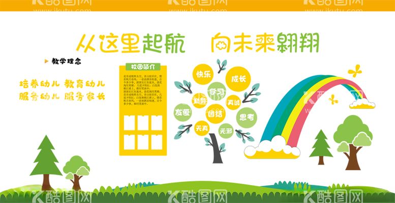 编号：53771003100014445806【酷图网】源文件下载-幼儿园学校文化墙